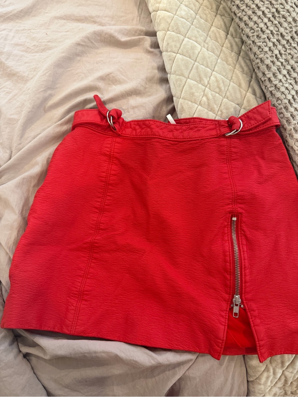 Free people leather skirt